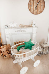 Personalized cushion "Shooting star" , green