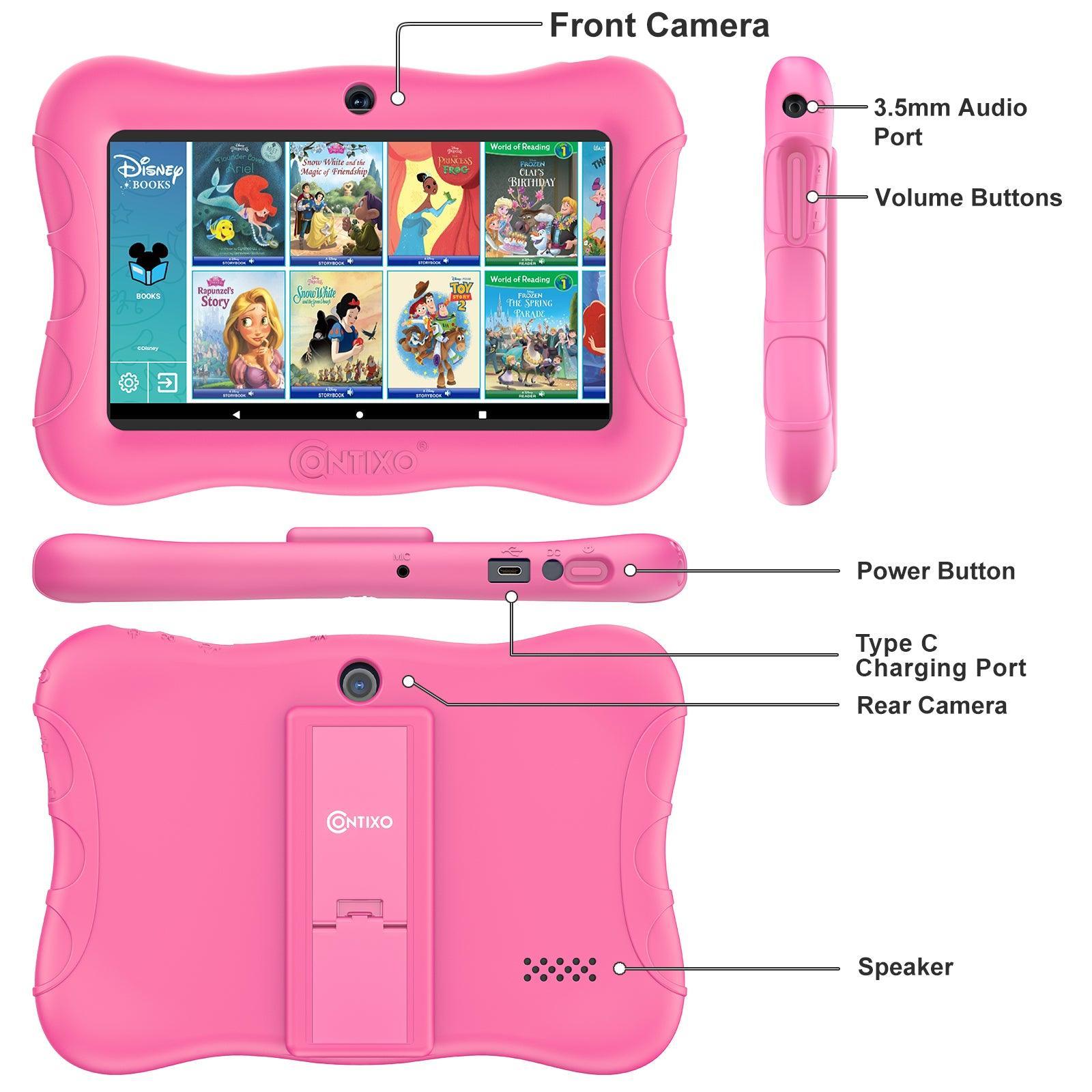 Contixo V9 Pink 7" Kids 32GB HD Tablet Featuring 50 Disney E-Books