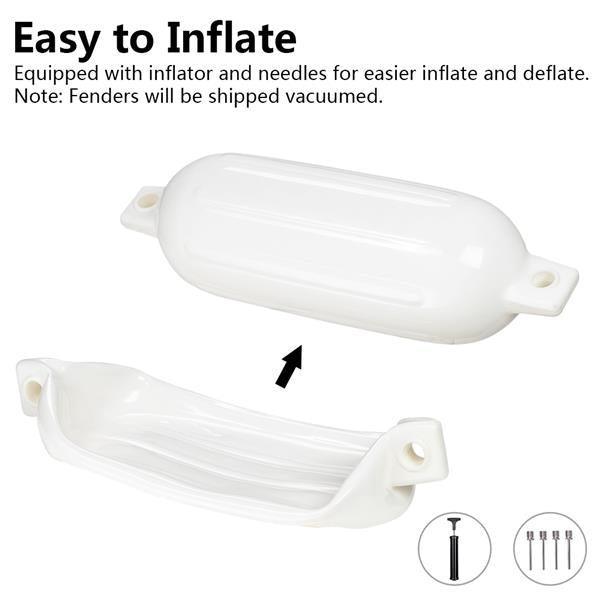 6.5"(D) x 23"(L) Outdoor Yacht Crash Float White