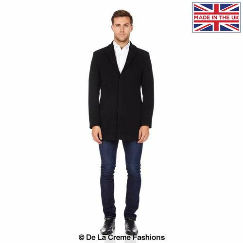 De La Creme MAN - Wool Blend Covert Winter Coat - VirtuousWares:Global