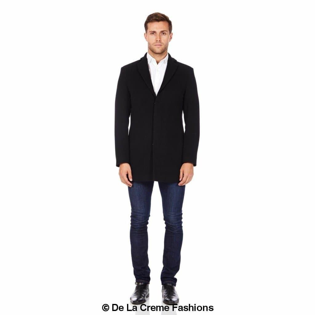 De La Creme MAN - Wool Blend Covert Winter Coat - VirtuousWares:Global