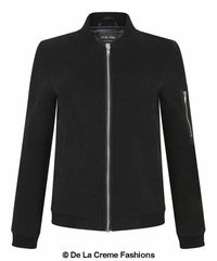 De La Creme - Women's Long Sleeve Varsity Bomber Jacket - VirtuousWares:Global