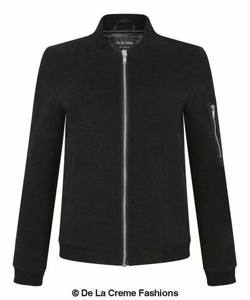 De La Creme - Women's Long Sleeve Varsity Bomber Jacket - VirtuousWares:Global