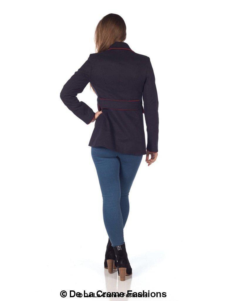 De La Creme Womens Military Style Pea Coat - VirtuousWares:Global