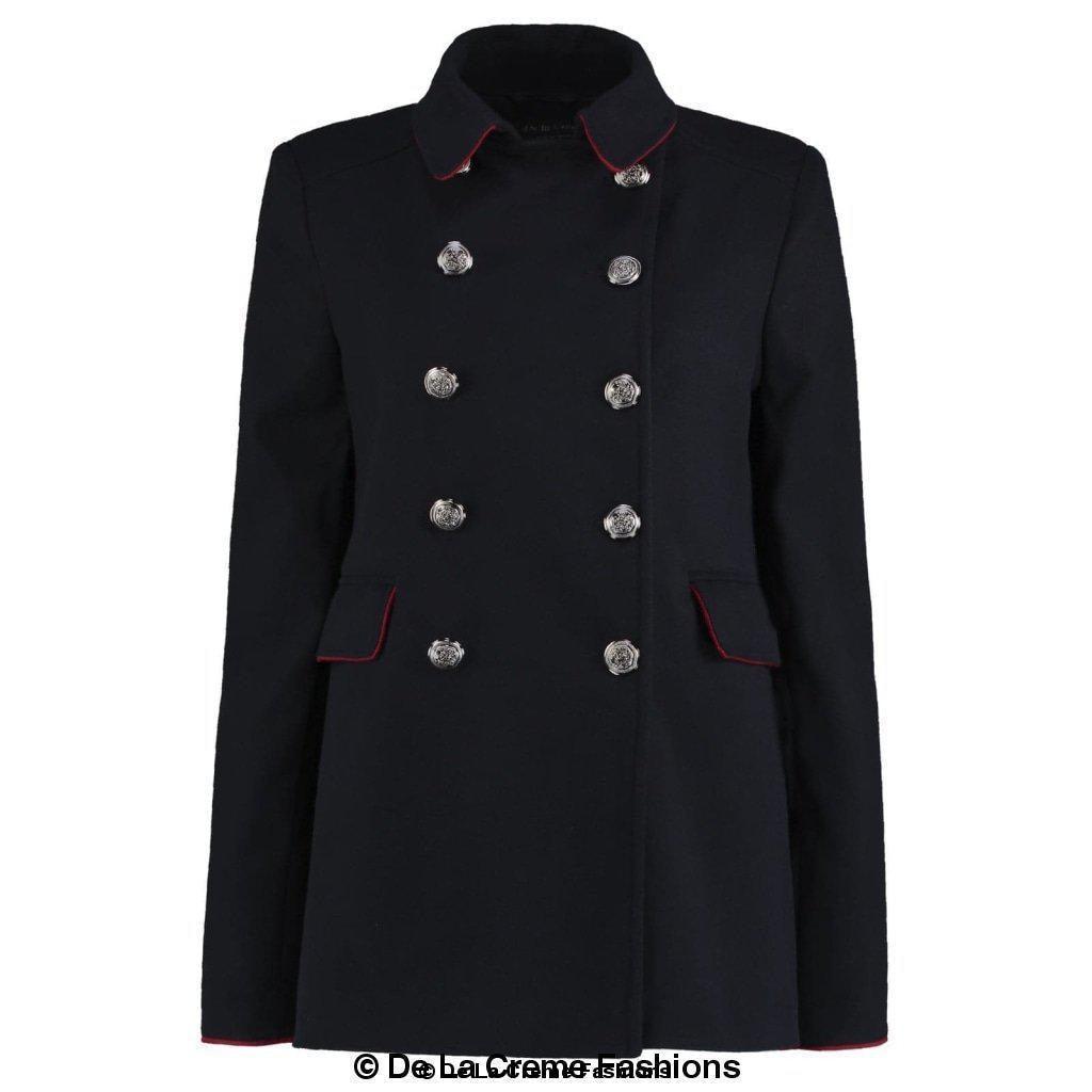 De La Creme Womens Military Style Pea Coat - VirtuousWares:Global