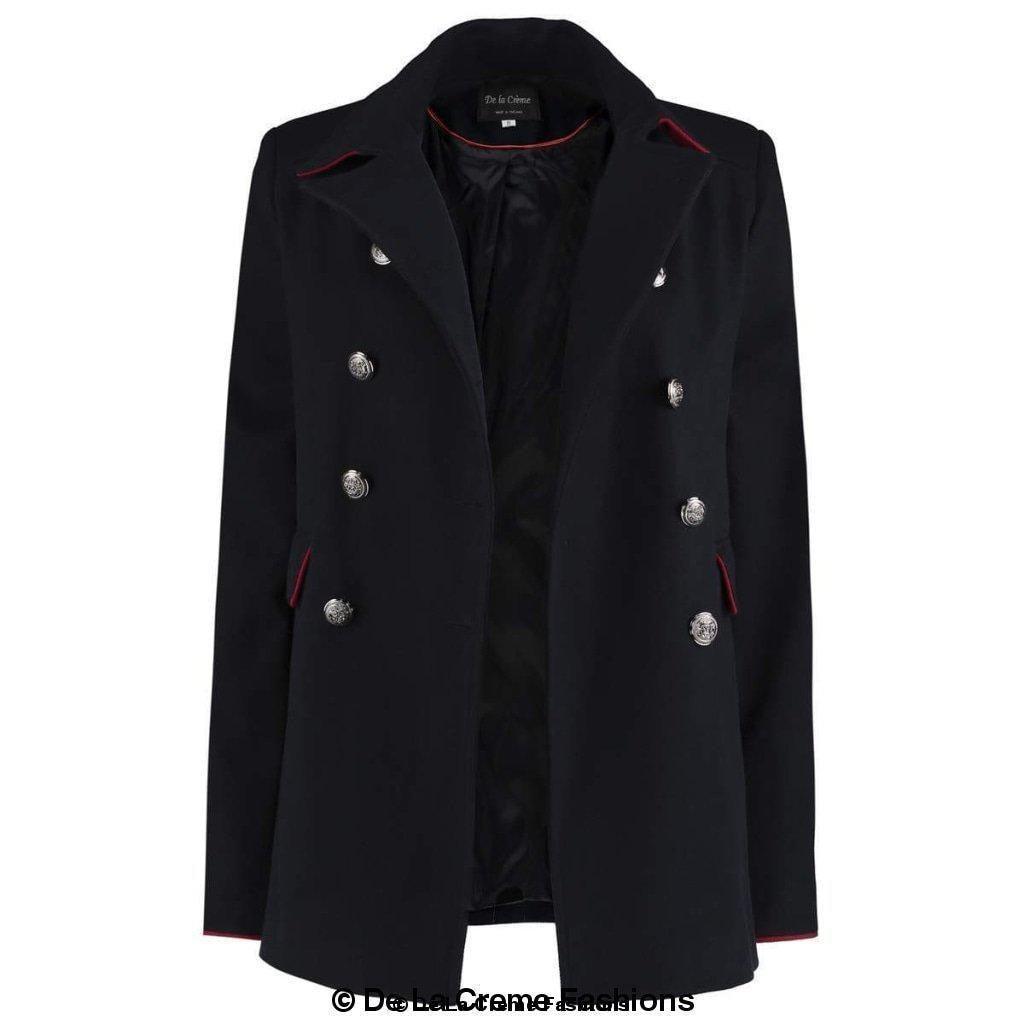 De La Creme Womens Military Style Pea Coat - VirtuousWares:Global