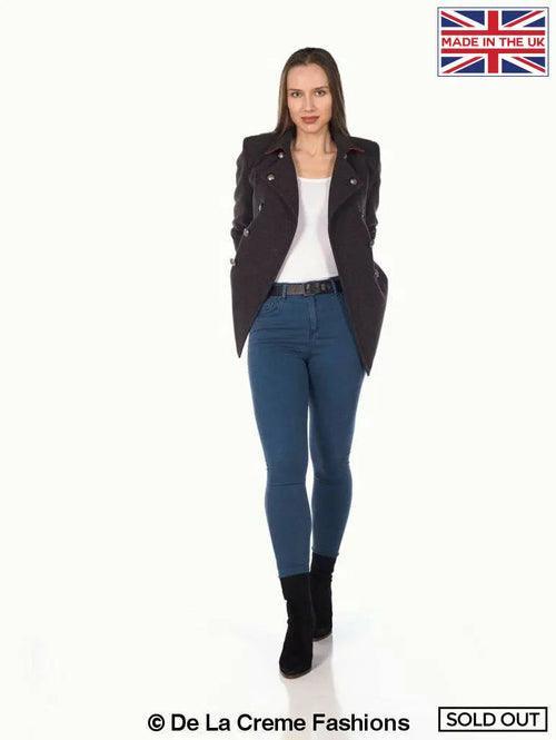De La Creme Womens Military Style Pea Coat - VirtuousWares:Global