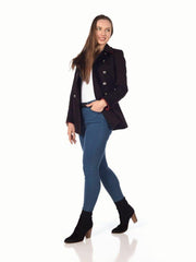 De La Creme Womens Military Style Pea Coat - VirtuousWares:Global