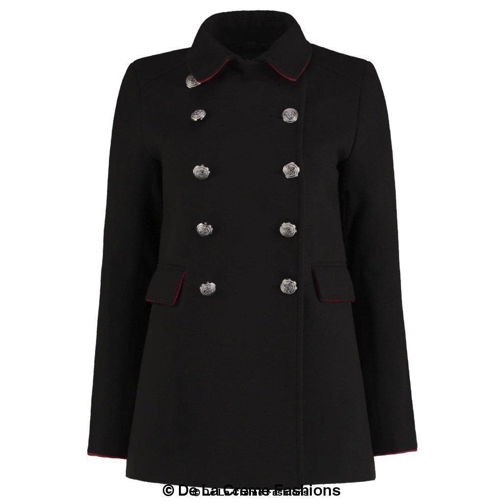De La Creme Womens Military Style Pea Coat - VirtuousWares:Global