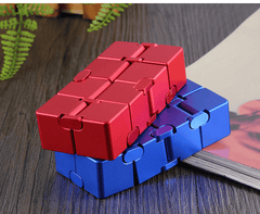 Decompresses Relax Toys Stress Relief Toy Metal Infinity Cube - VirtuousWares:Global