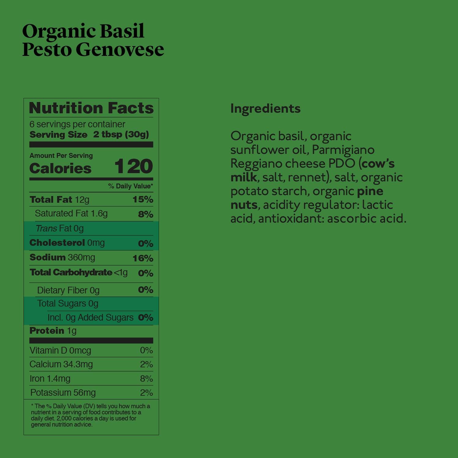 Delicious & Sons Organic Basil Pesto Genovese 6.70 oz (Pack of 3) - VirtuousWares:Global