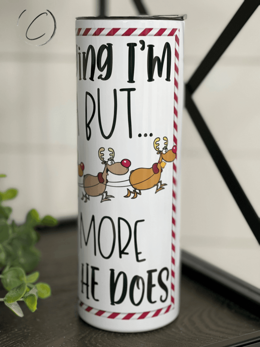 Delivered More Stuff Than Santa 20oz Skinny Tumbler - VirtuousWares:Global