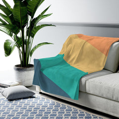 Diagonal Stripes Plush Blanket Throw - VirtuousWares:Global
