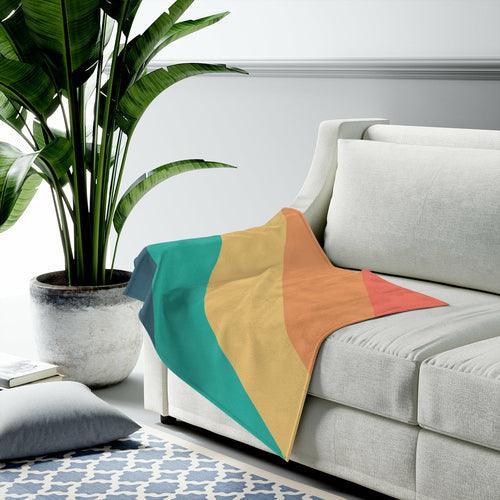 Diagonal Stripes Plush Blanket Throw - VirtuousWares:Global