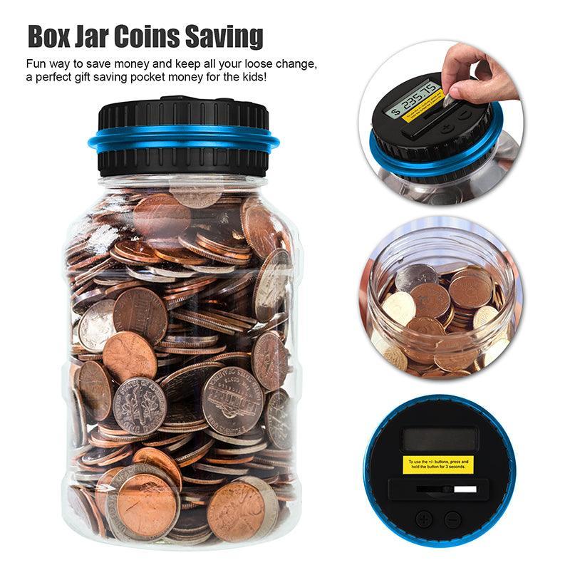 Digital Coin Counting Money Saving Box LCD Display - VirtuousWares:Global