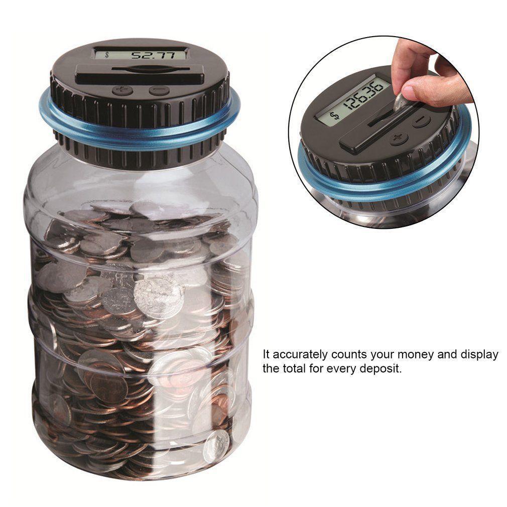 Digital Coin Counting Money Saving Box LCD Display - VirtuousWares:Global