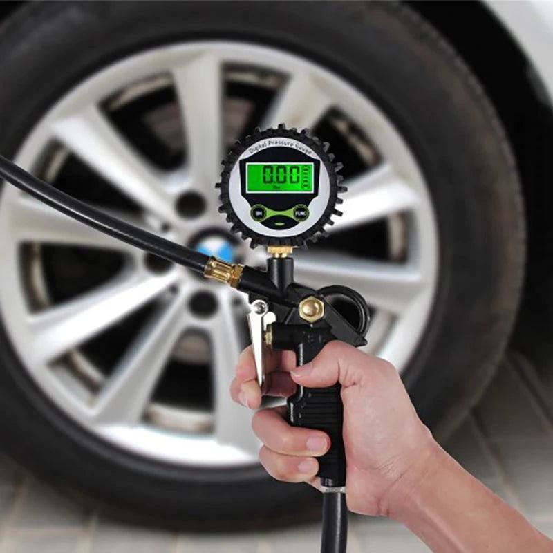 Digital LCD Display Inflation Monitoring Manometer Car EU Tire Air - VirtuousWares:Global