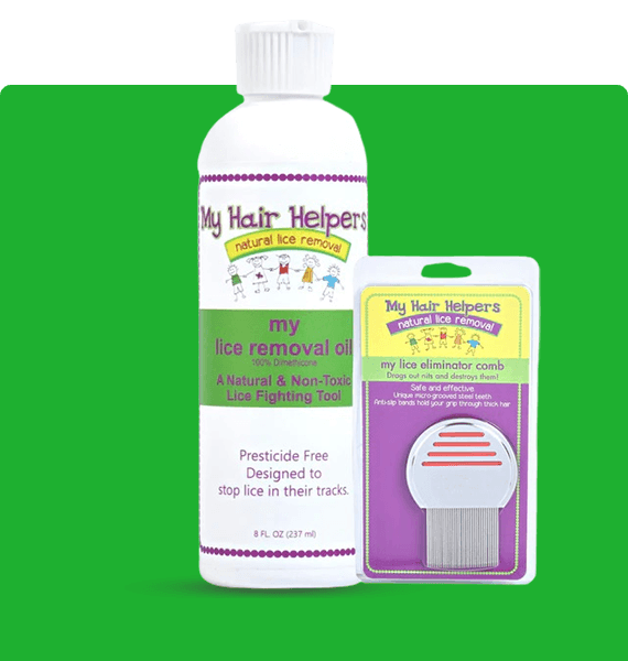 Dimethicone Oil and Lice Comb Kit for Head Lice, Works on 1-3 Children - VirtuousWares:Global