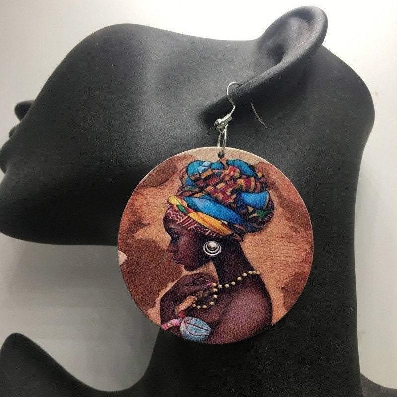 DIY Earrings, wood African earrings Dangles Ethnic Traditional earrin - VirtuousWares:Global