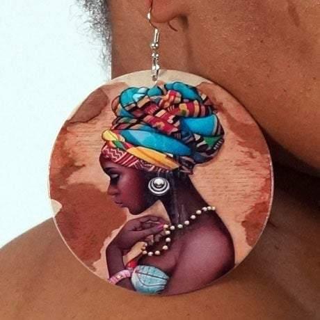 DIY Earrings, wood African earrings Dangles Ethnic Traditional earrin - VirtuousWares:Global
