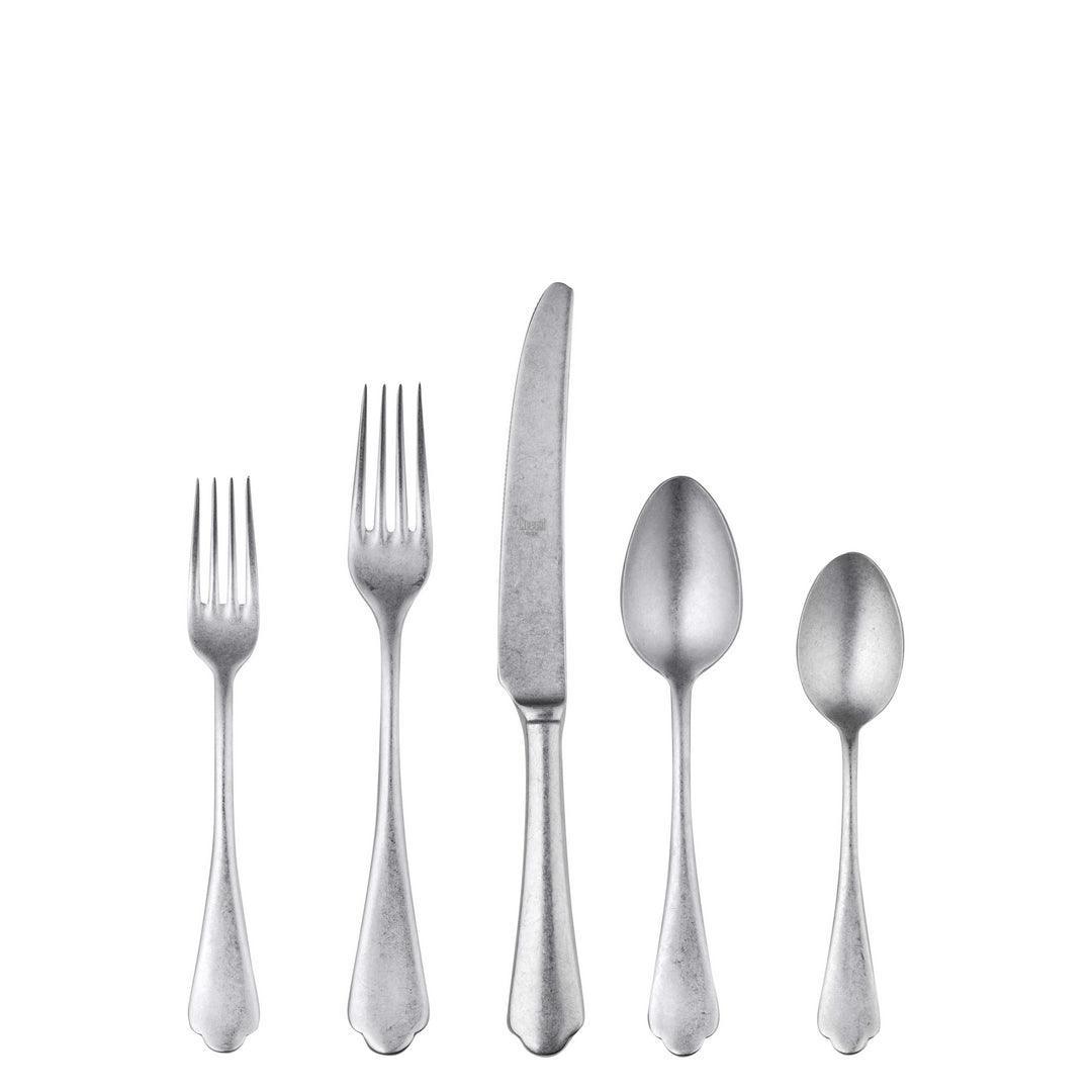 Dolce Vita 5-Piece Flatware Set, Pewter - VirtuousWares:Global
