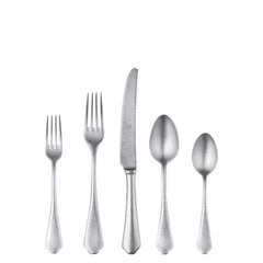 Dolce Vita 5-Piece Flatware Set, Pewter - VirtuousWares:Global