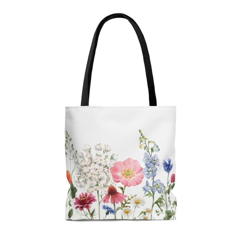 Double Sided Spring Floral Print Tote Bag - VirtuousWares:Global