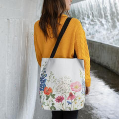Double Sided Spring Floral Print Tote Bag - VirtuousWares:Global