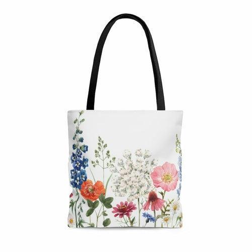 Double Sided Spring Floral Print Tote Bag - VirtuousWares:Global