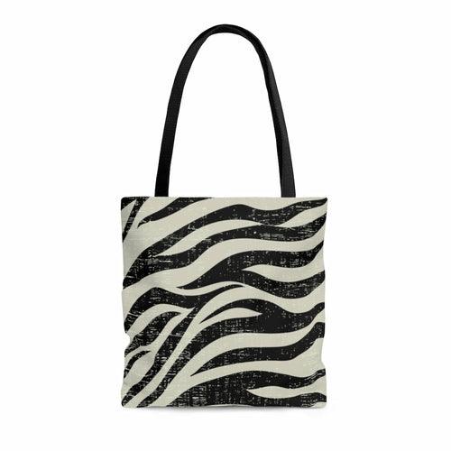 Double Sided Zebra Print Beach Shopper Tote Bag Medium - VirtuousWares:Global