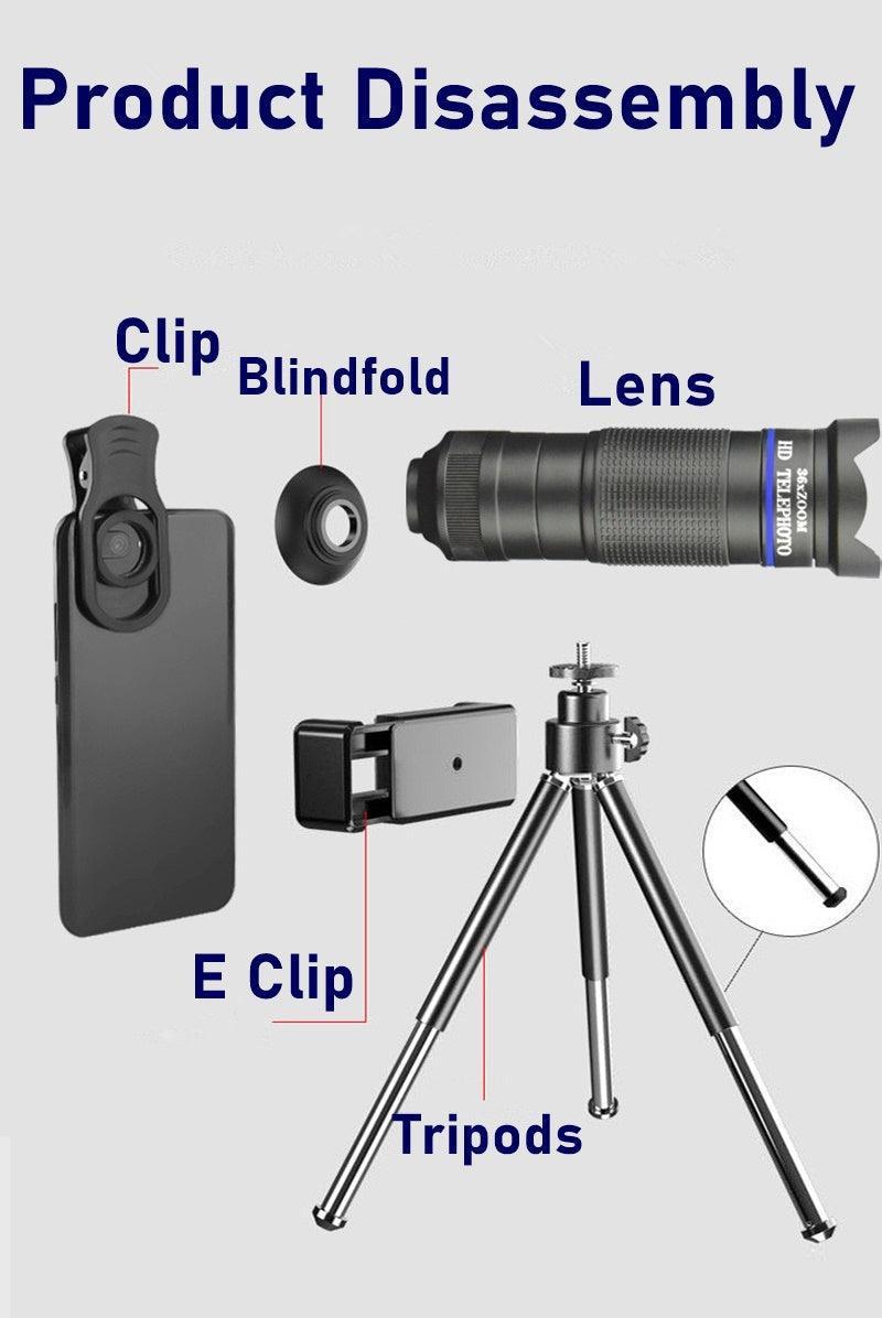 Dragon 36X Mobile Phone Lens Kit With Tripod - VirtuousWares:Global