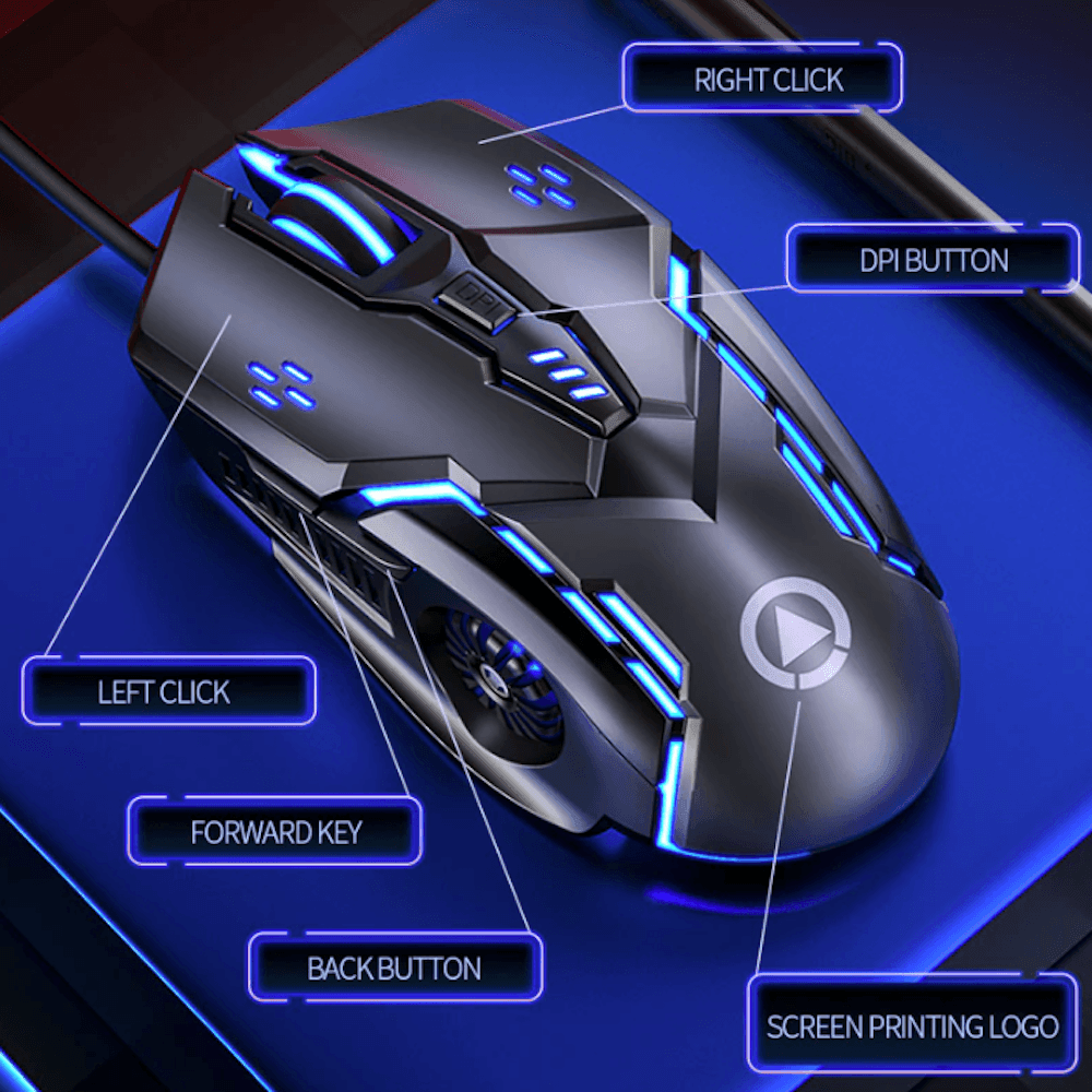 Dragon 6 Buttons 3200 DPI Gaming Mouse - VirtuousWares:Global