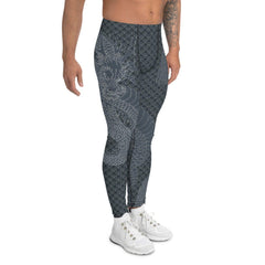 Dragon Leggings for Men Gunmetal Gray - VirtuousWares:Global