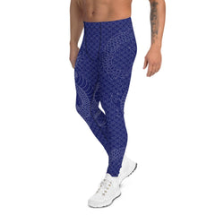 Dragon Leggings for Men Navy Blue - VirtuousWares:Global