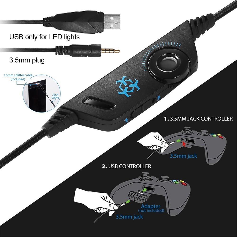 Dragon Stereo LED Gaming Headset with Microphone - VirtuousWares:Global