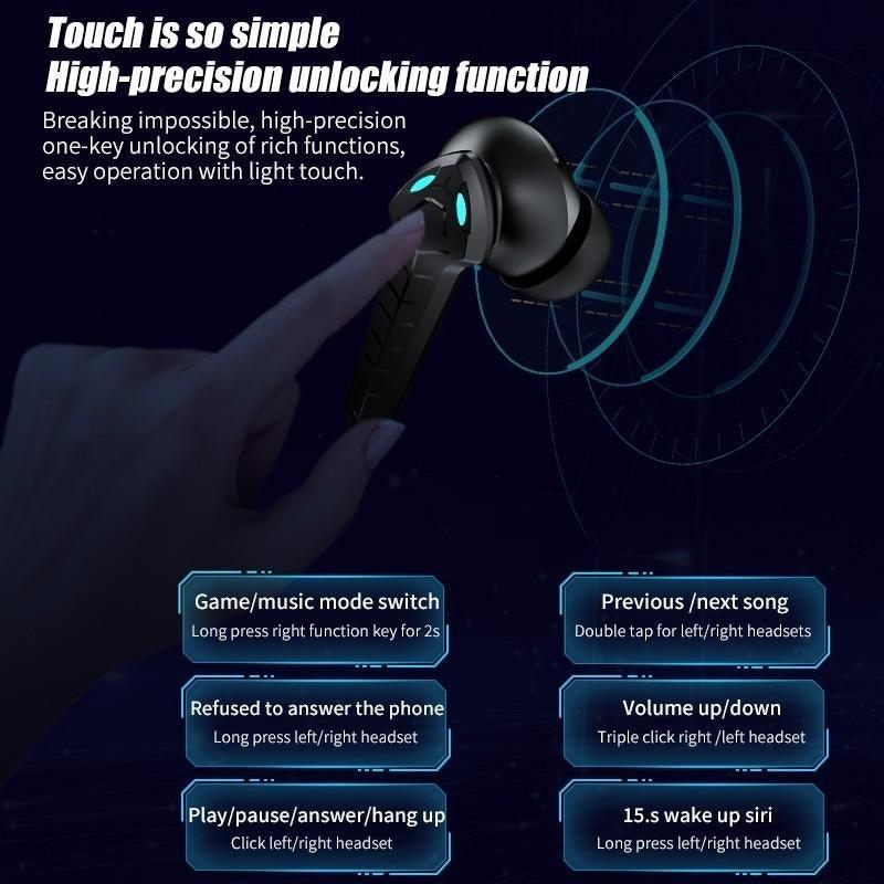 Dragon True Wireless Noise Cancellation Stereo Gaming Bluetooth - VirtuousWares:Global