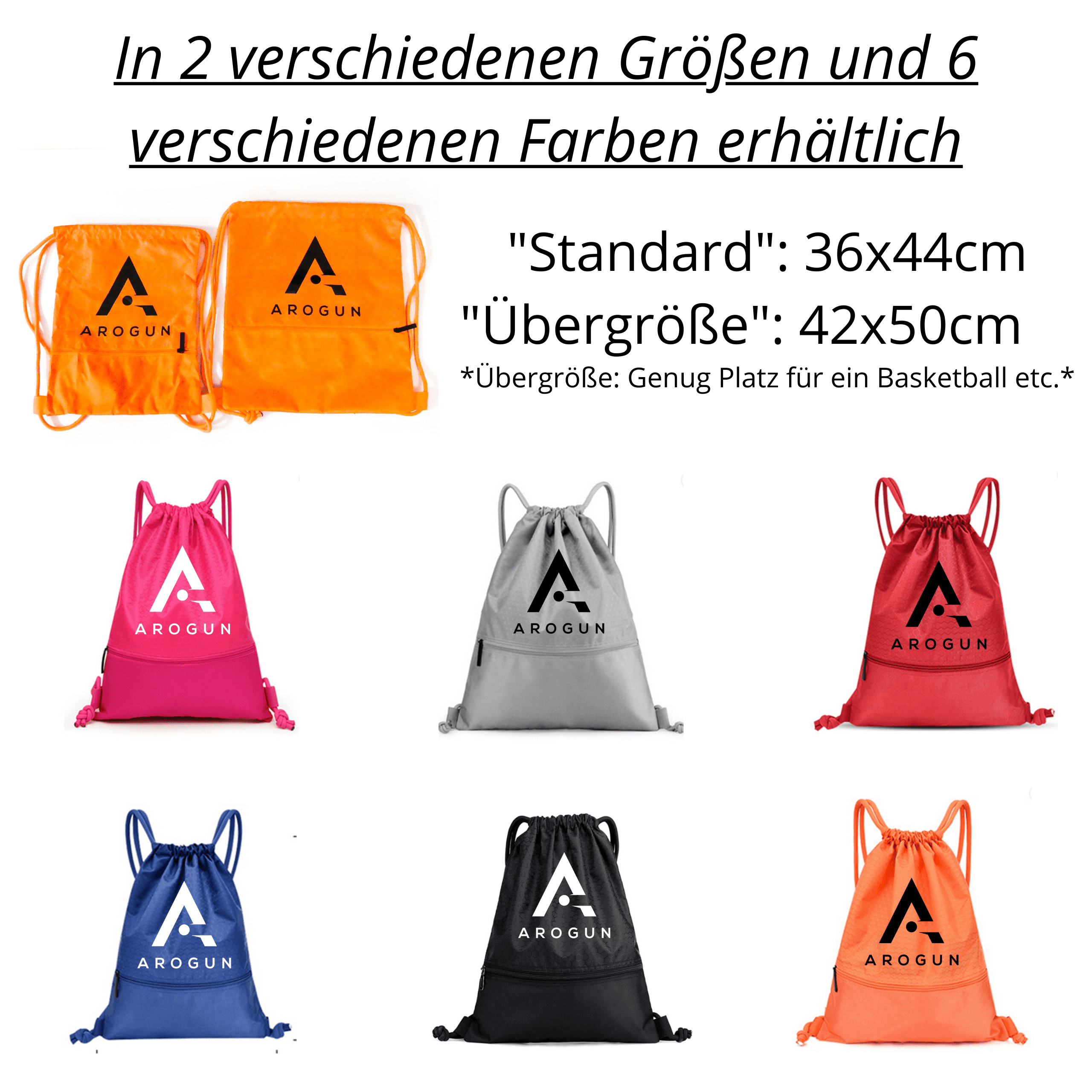 Drawstring Bag - Gym Bag 36x44cm (Standard Size) or 42x50cm (Big Size) - VirtuousWares:Global