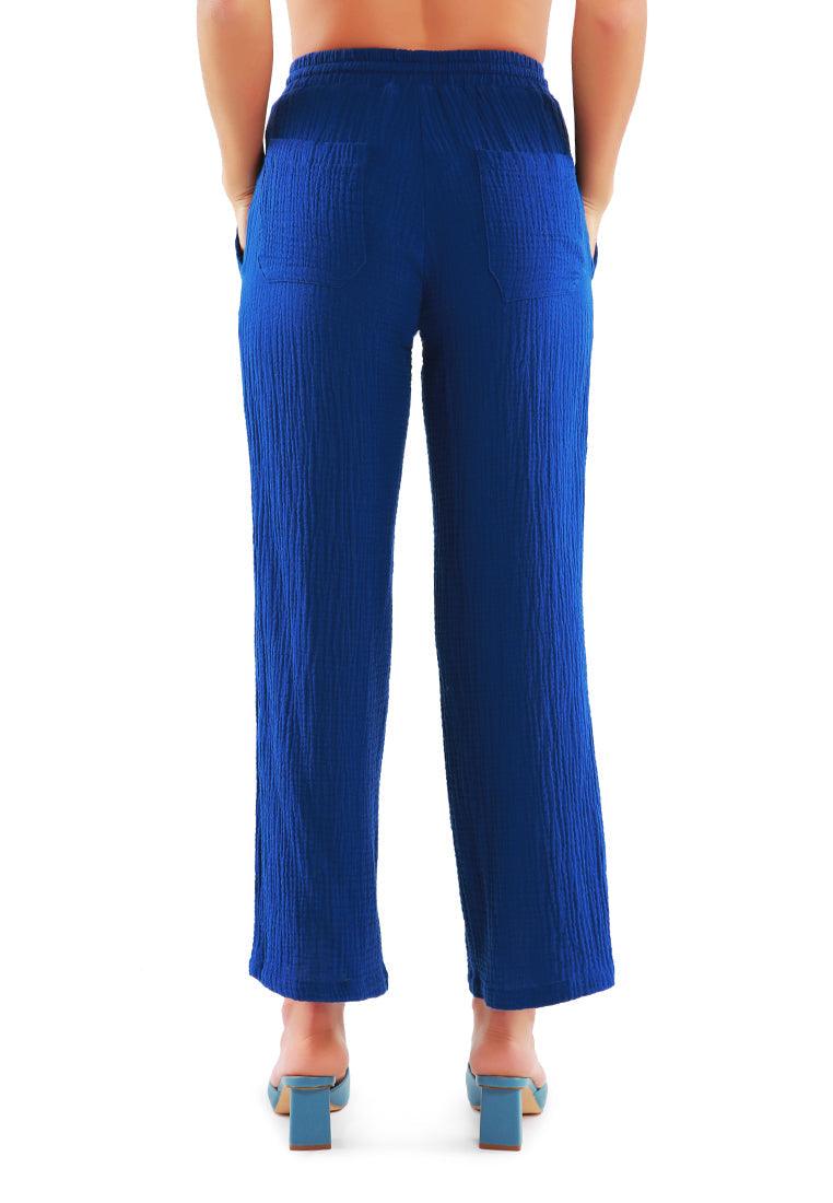 drawstring casual lounge wide pants - VirtuousWares:Global