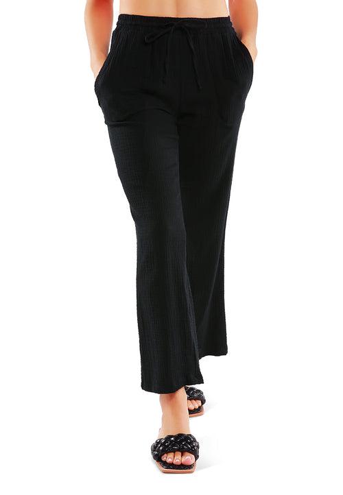 drawstring casual lounge wide pants - VirtuousWares:Global