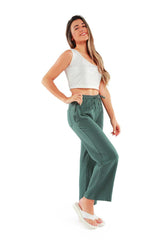 drawstring casual lounge wide pants - VirtuousWares:Global