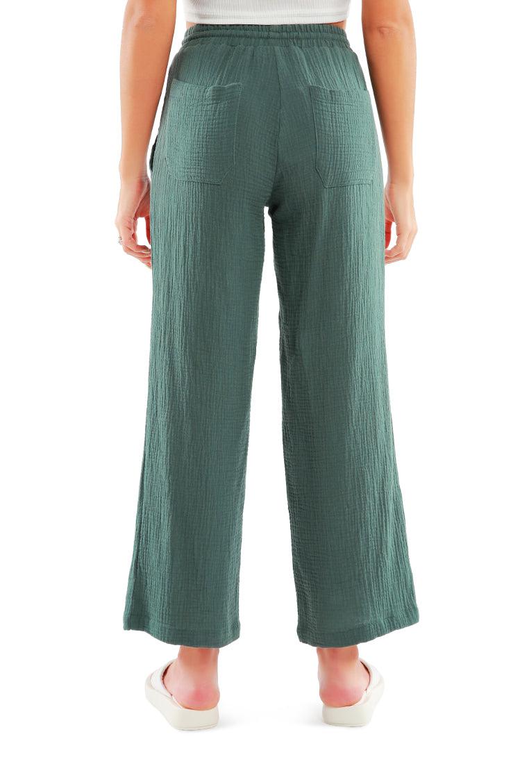 drawstring casual lounge wide pants - VirtuousWares:Global