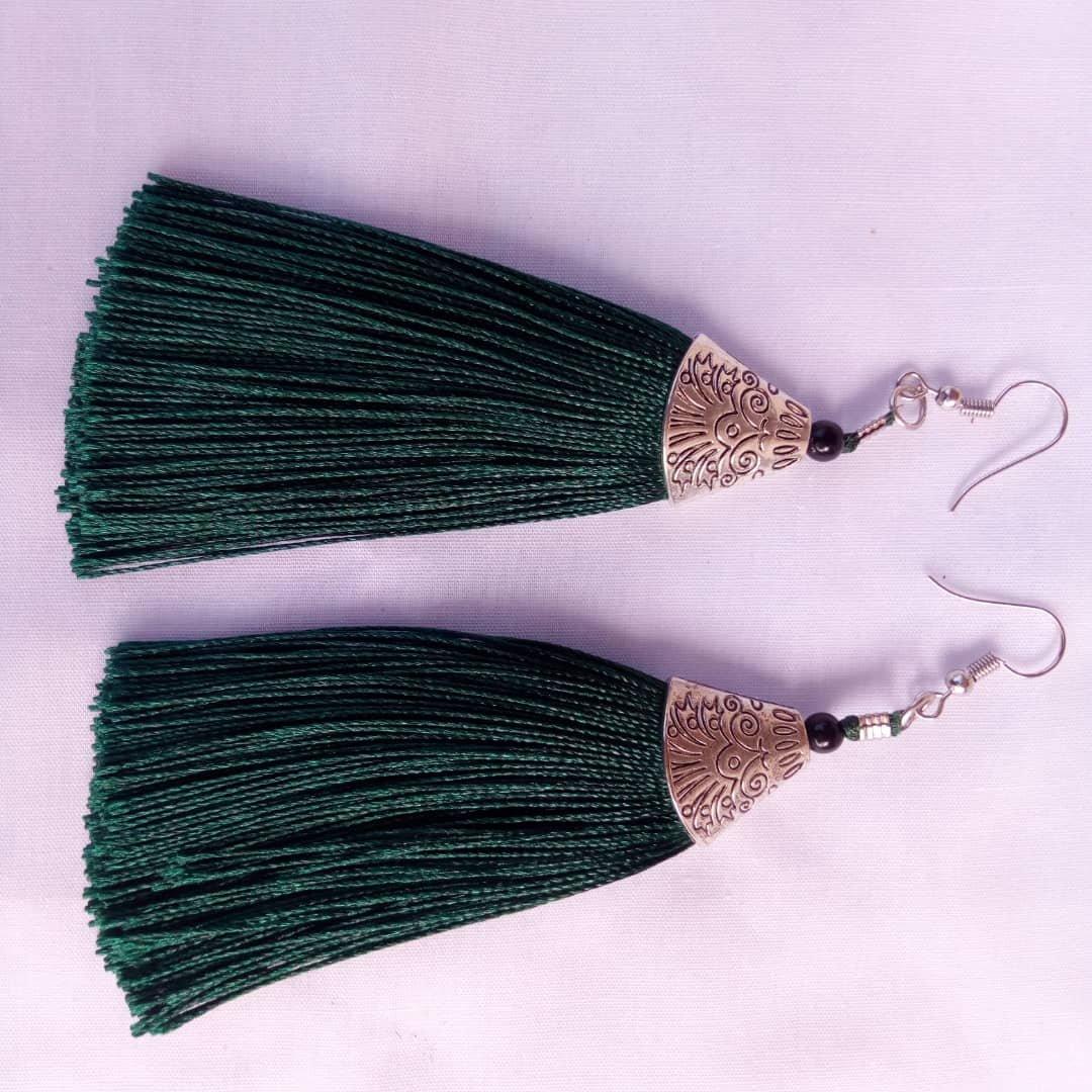 Drop Tassel Earrings - African thread casual Earrings - VirtuousWares:Global