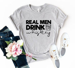 DT0182 Real Men Drink Whiskey Shirt - VirtuousWares:Global