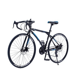 Dual Disc Brake Mountain Bike with Bead Pedal for Adult Commuting Variable Speed Lightweight Student Bike Road Sports Car 700C - VirtuousWares:Global