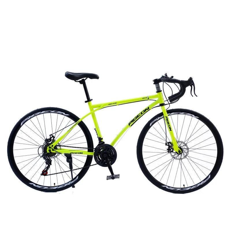 Dual Disc Brake Mountain Bike with Bead Pedal for Adult Commuting Variable Speed Lightweight Student Bike Road Sports Car 700C - VirtuousWares:Global