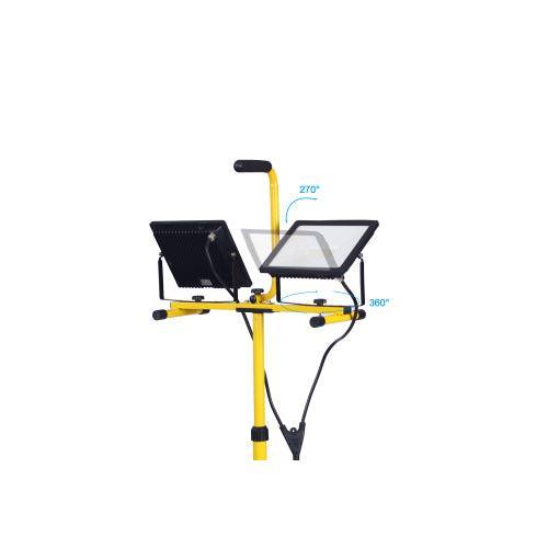 Dual head LED Work Light Wih Telescoping Adjustable Tripod Stand - VirtuousWares:Global