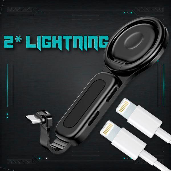 Dual Port Phone Ring Holder Adapter for Lightning Jack Adapter - VirtuousWares:Global
