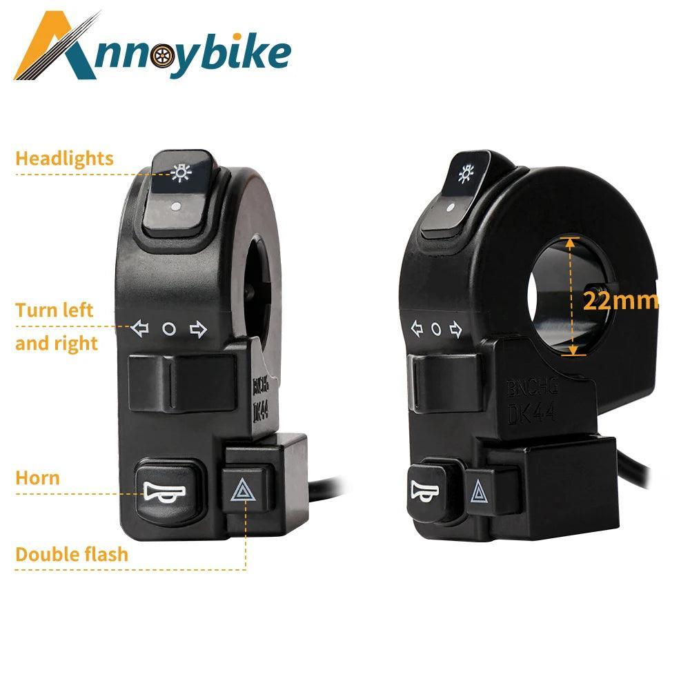 E bike 48V 60V Electric Bicycle Waterproof Cable Light Set Front Rear - VirtuousWares:Global