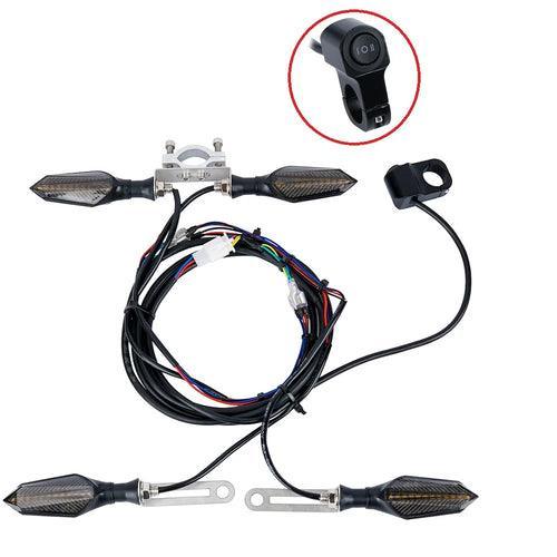 E bike 48V 60V Electric Bicycle Waterproof Cable Light Set Front Rear - VirtuousWares:Global