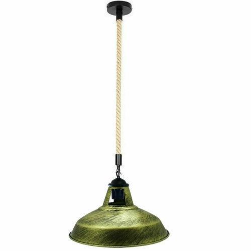 E27 Industrial Hemp Rope Cable Barn Slotted Pendant Light~3889 - VirtuousWares:Global